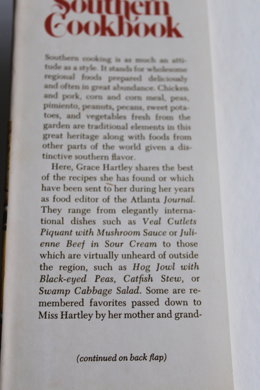 photo of Grace Hartley's Southern Cookbook, 40 years of favorite recipes from the Atlanta Journal  #2