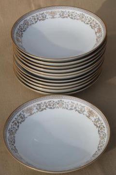 catalog photo of Gracelyn Noritake china soup bowls set of 12, vintage Noritake dinnerware