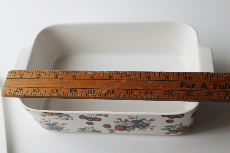 photo of Grace's Pantry covered casserole 3 in 1 dish, cherries & berries print cottage kitchen  #6