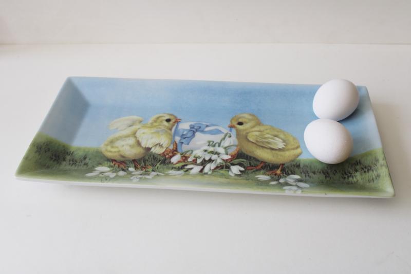 photo of Grace's Teaware Victorian style antique Easter print china tray, decorative plate #5