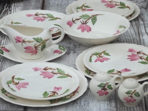 photo of Green Arbor Continental Kilns vintage pottery, plates set & serving pieces #1