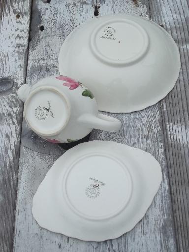 photo of Green Arbor Continental Kilns vintage pottery, plates set & serving pieces #6