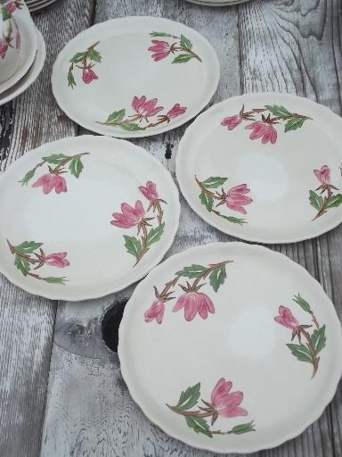 photo of Green Arbor Continental Kilns vintage pottery, plates set & serving pieces #9