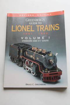 catalog photo of  Greenberg's Guide to Lionel Trains 1901 to 1942 Volume I Standard & 2 7/8 Gauge 1990s vintage book 