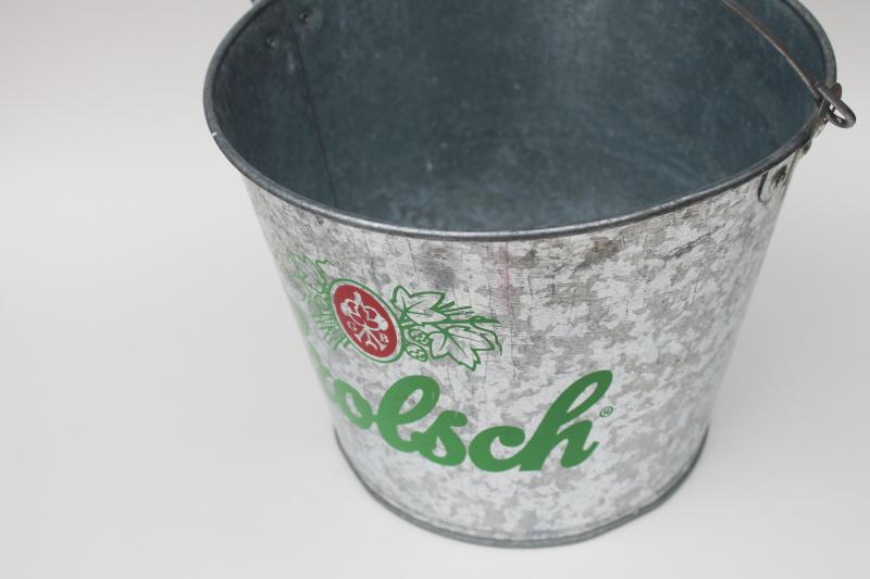 photo of Grolsch lager beer advertising, metal chiller ice bucket vintage barware #4