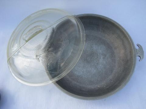 photo of Guardian Service vintage cast aluminum 12'' chicken fryer pan w/ glass lid #2