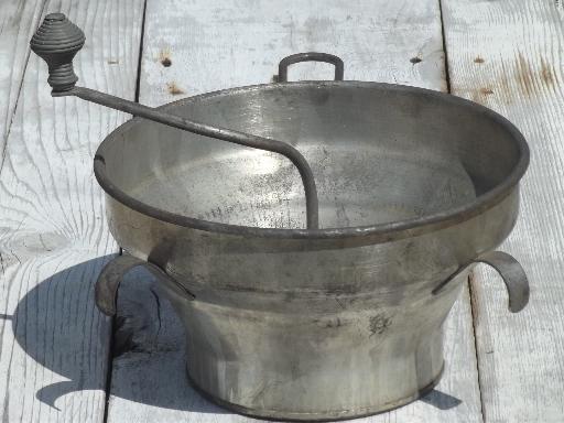 photo of HUGE gallon sized commercial kitchen strainer, vintage Foley food mill #3