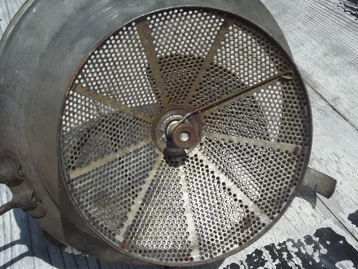 photo of HUGE gallon sized commercial kitchen strainer, vintage Foley food mill #9