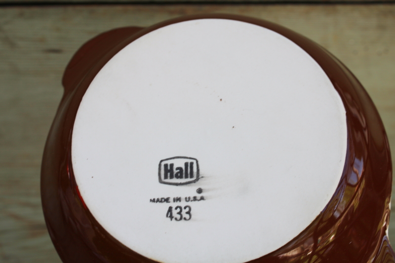 photo of Hall china individual casserole gratin dishes brown glazed white ironstone vintage oven to table china  #2