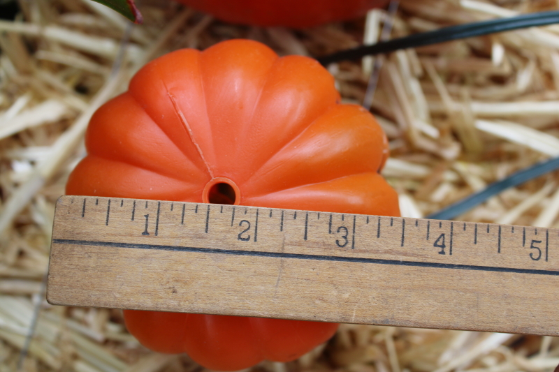 photo of Halloween tiki lights, large blow mold jack o lantern pumpkins C7 light bulbs vintage light up decor  #11