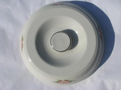 photo of Hall's Superior Hall china lid or casserole cover, royal rose on white #2