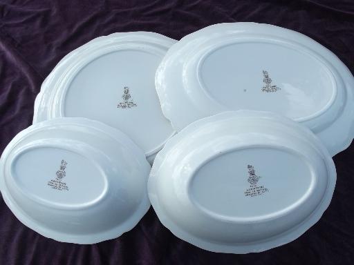 photo of Hampshire Royal Doulton china, chop plate, platter, oval bowls lot #7