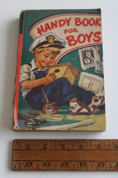 catalog photo of Handy Book for Boys vintage 1949 paperback w/ dangerous crafts to make, fun to do how-tos 