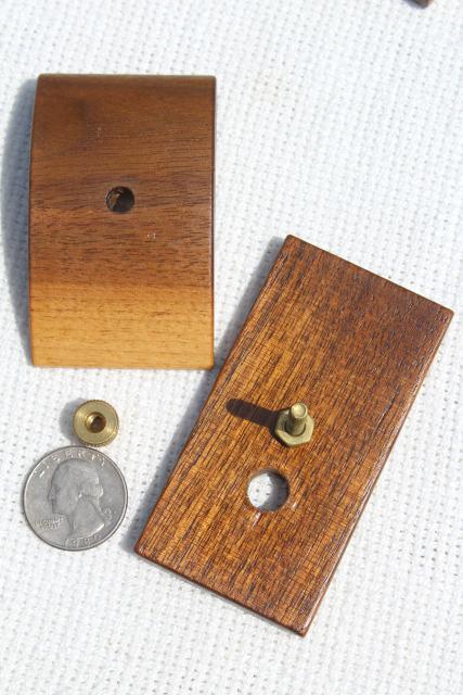 photo of Hang Ups set of six walnut wood wooden clamp quilt hangers #6