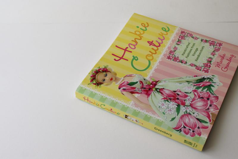 photo of Hankie Couture vintage hanky doll clothes patterns for fashion dolls, dresses made from hankies #2