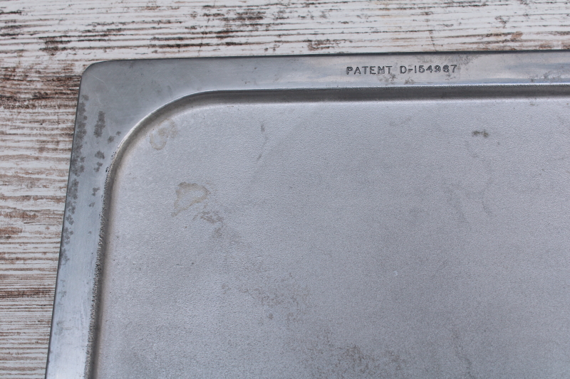 photo of Happy Day Griddle Grill, vintage cast aluminum pan double sided square w/ smooth griddle, ridged grill  #5