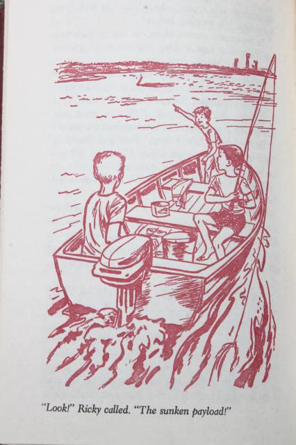 photo of Happy Hollisters 60s vintage children's mystery series books, Missile Town, Haunted House #2
