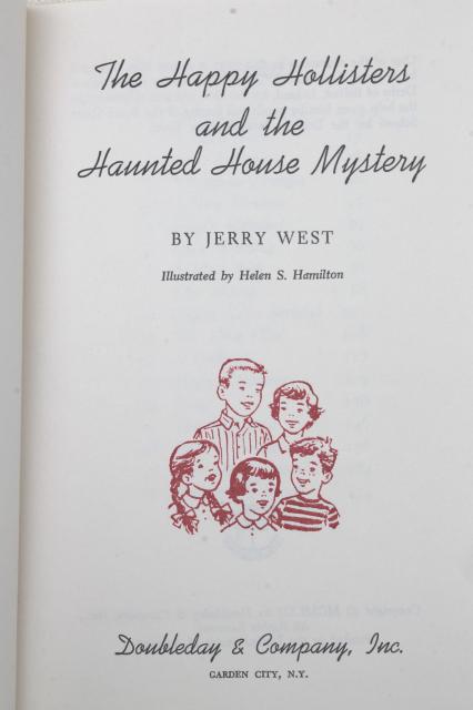 photo of Happy Hollisters 60s vintage children's mystery series books, Missile Town, Haunted House #7