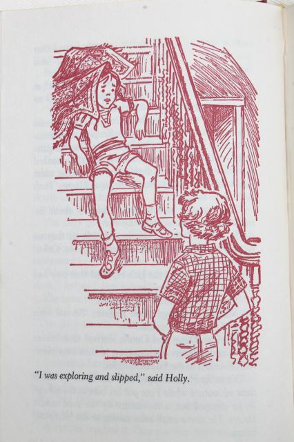 photo of Happy Hollisters 60s vintage children's mystery series books, Missile Town, Haunted House #10