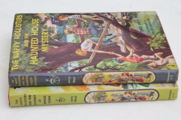catalog photo of Happy Hollisters 60s vintage children's mystery series books, Missile Town, Haunted House