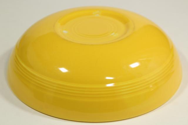 photo of Harlequin Homer Laughlin bright yellow salad bowl, mid-century mod vintage #3