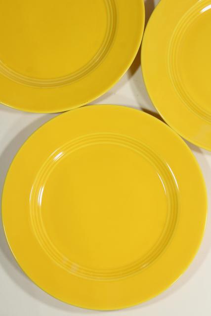 photo of Harlequin yellow luncheon or dinner plates, vintage Homer Laughlin china #2