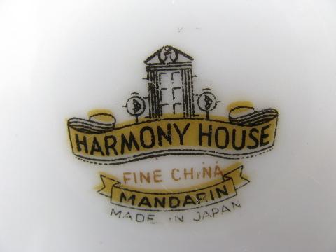 photo of Harmony House Mandarin bamboo china, vintage Japan, fruit bowls #4