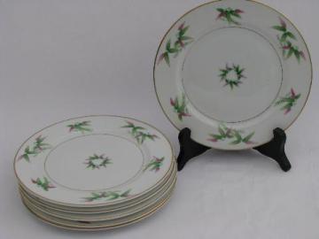 catalog photo of Harmony House Mandarin bamboo china, vintage Japan, salad plates