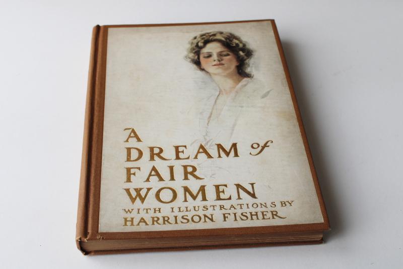 photo of Harrison Fisher portraits art plates antique book A Dream of Fair Women #1