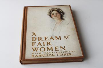 catalog photo of Harrison Fisher portraits art plates antique book A Dream of Fair Women