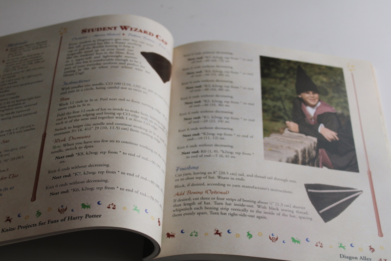 photo of Harry Potter inspired knitting patterns, book of Charmed Knits for kids & adults  #3