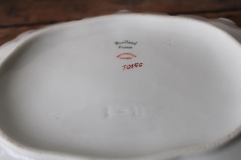 photo of Haviland Limoges France china early 1900s antique vintage serving dish, large covered bowl #8