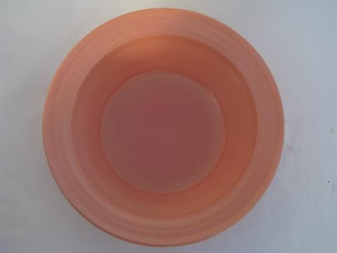 photo of Hazel-Atlas Moderntone pastels, vintage depression glass serving pieces, bowl, platter #2