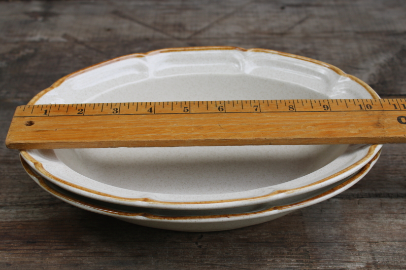 photo of Hearthside Baroque stoneware serving bowls, oval vegetable bowl set vintage Japan #4
