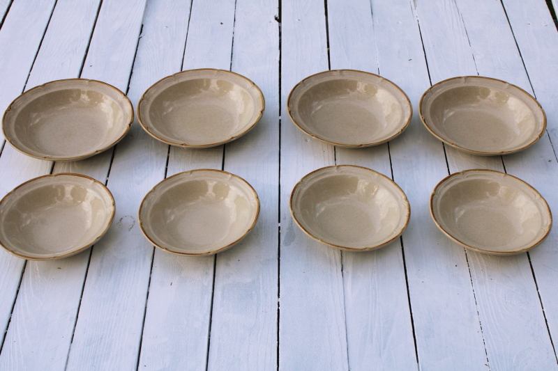 photo of Hearthside Japan The Classics stoneware, set of 4 soup bowls, 4 cereal bowls vintage dinnerware  #1