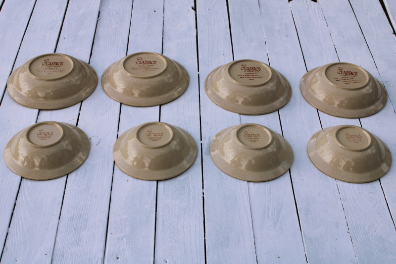 photo of Hearthside Japan The Classics stoneware, set of 4 soup bowls, 4 cereal bowls vintage dinnerware  #5