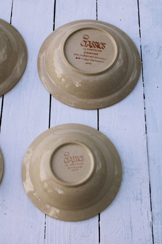 photo of Hearthside Japan The Classics stoneware, set of 4 soup bowls, 4 cereal bowls vintage dinnerware  #6