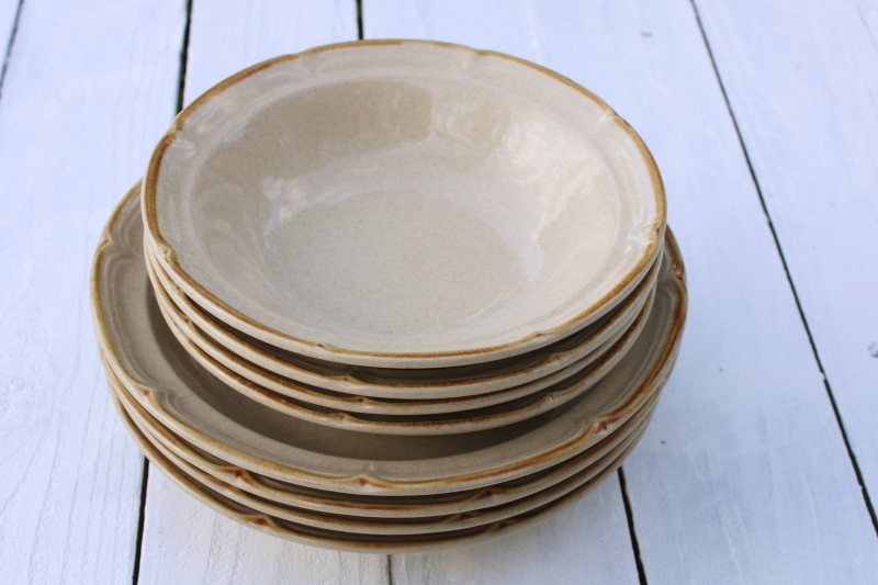 photo of Hearthside Japan The Classics stoneware, set of 4 soup bowls, 4 cereal bowls vintage dinnerware  #7