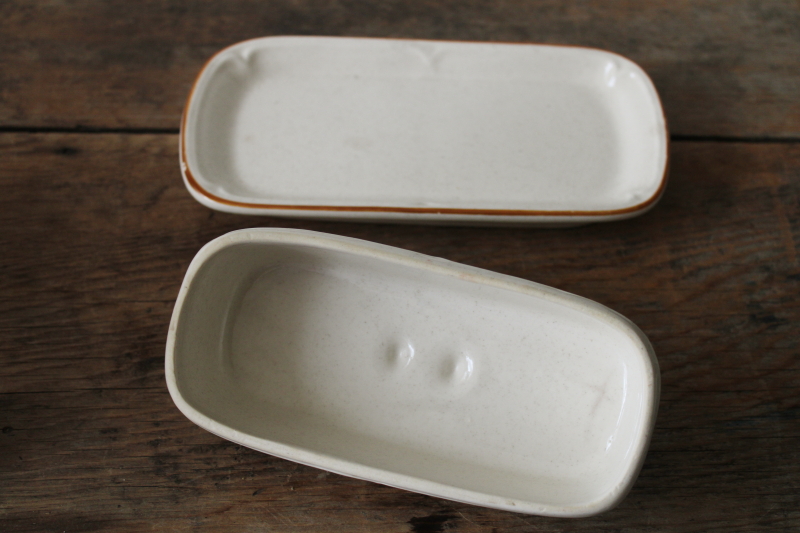 photo of Heartland International stoneware butter dish w/ cow, vintage farm country cottagecore kitchen  #3