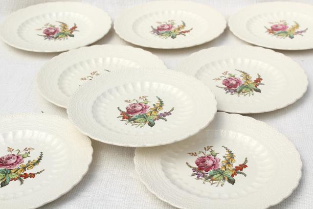 photo of Heath & Rose floral 1920s vintage Spode's Jewel Copeland Spode china plates #3