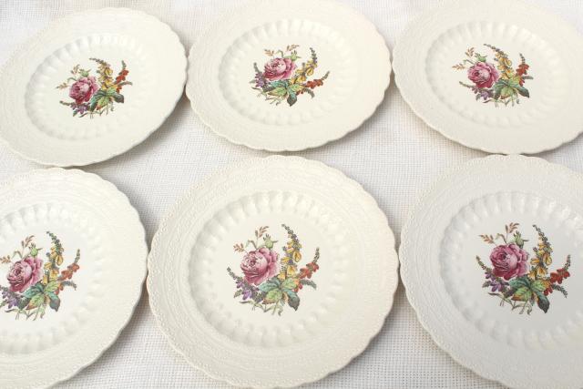 photo of Heath & Rose floral 1920s vintage Spode's Jewel Copeland Spode china plates #4