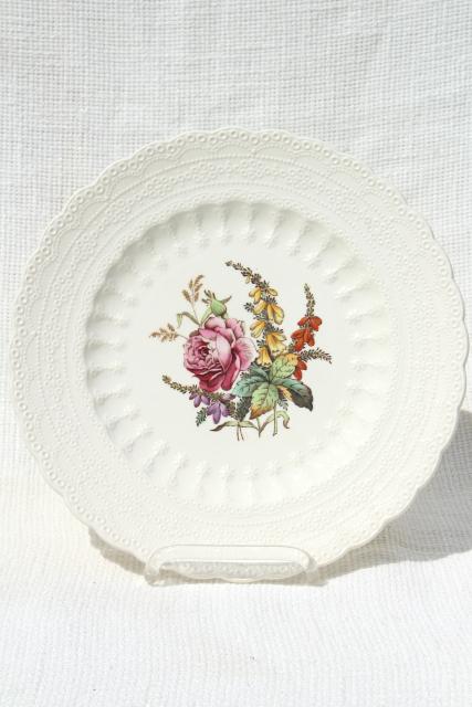 photo of Heath & Rose floral 1920s vintage Spode's Jewel Copeland Spode china plates #5