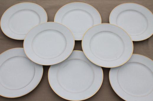 photo of Heinrich H&Co mark porcelain dinner plates, deco vintage gold band wedding ring china #2