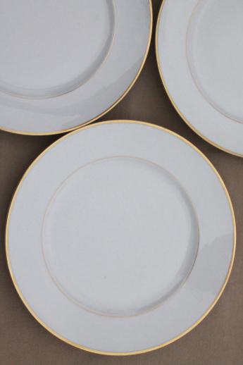 photo of Heinrich H&Co mark porcelain dinner plates, deco vintage gold band wedding ring china #3