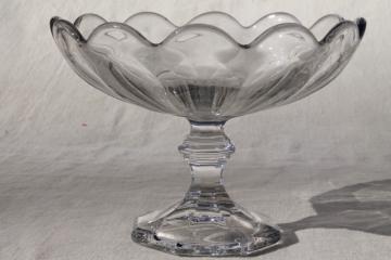 catalog photo of Heisey Colonial compote bowl, vintage pressed pattern glass, crystal clear fruit pedestal
