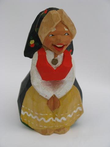 photo of Henning - Norway hand-carved wood lady in Norwegian folk costume #1