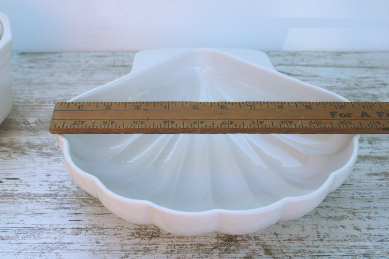 photo of Heritage white glaze Pfaltzgraff large scallop shell seashell bowl  #6