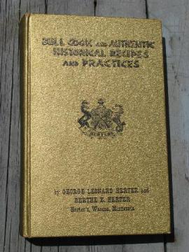 catalog photo of Herter's bull cook & authentic historical recipes, 60s vintage edition