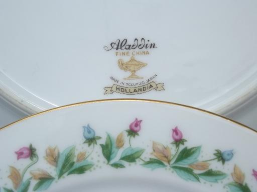 photo of Hollandia tulips Occupied Japan vintage china dishes, plates and bowls #6