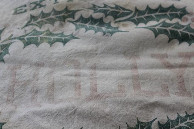 photo of Holly sugar vintage advertising graphics cotton feed sack fabric for farmhouse decor projects #7